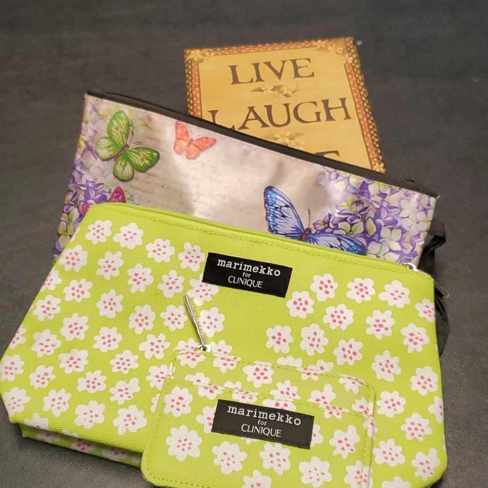 Notecard and makeup bags
